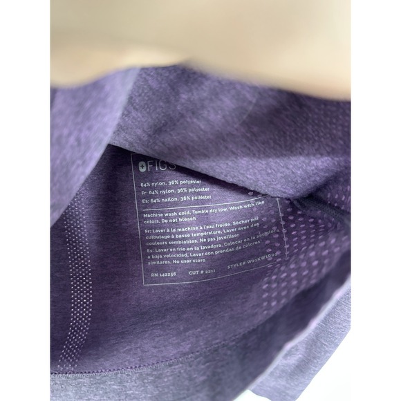 FIGS Salta Seamless Underscrub Top Womens XS Purple Long Sleeve T Shirt Tee - Picture 4 of 5